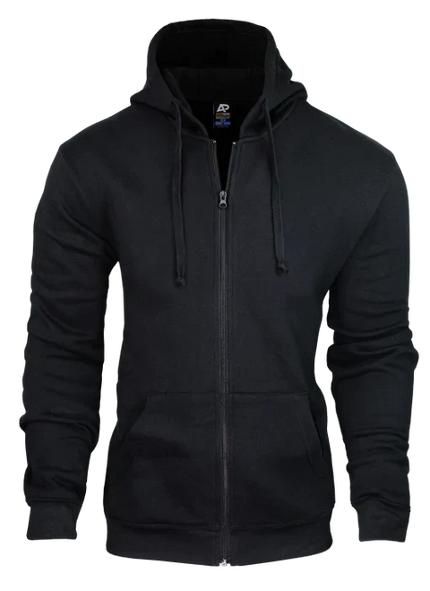 Adult Zip Hoodie 1528 Casual Wear Aussie Pacific XS Black 