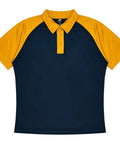 Aussie Pacific Manly Mens Polo 1318  Aussie Pacific NAVY/GOLD S 