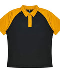 Aussie Pacific Manly Mens Polo 1318  Aussie Pacific BLACK/GOLD S 