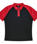 Aussie Pacific Manly Mens Polo 1318  Aussie Pacific BLACK/RED S 