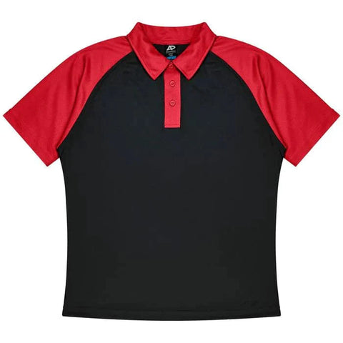 Aussie Pacific Manly Mens Polo 1318  Aussie Pacific BLACK/RED S 