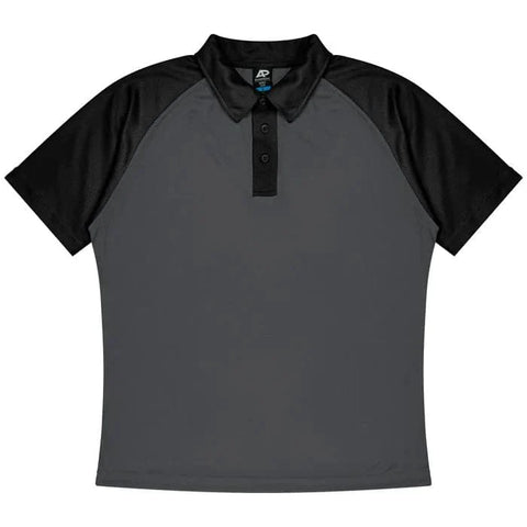 Aussie Pacific Manly Mens Polo 1318  Aussie Pacific CHARCOAL/BLACK S 