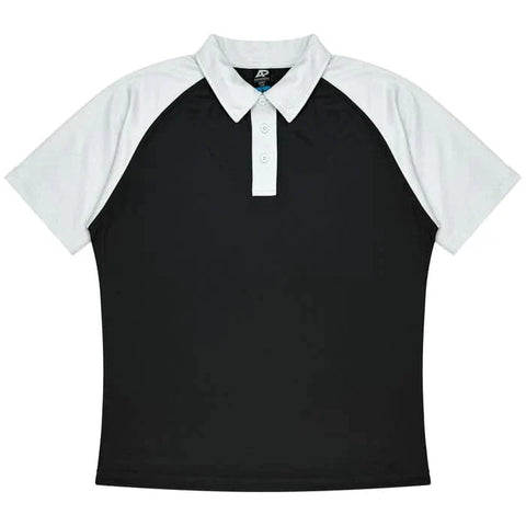 Aussie Pacific Manly Kids Polo Shirt 3318  Aussie Pacific BLACK/WHITE 4 