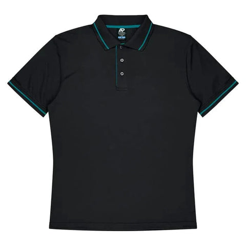 Aussie Pacific Cottesloe Men's Polo Shirt 1319  Aussie Pacific BLACK/TEAL S 