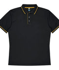 Aussie Pacific Cottesloe Men's Polo Shirt 1319  Aussie Pacific BLACK/GOLD S 