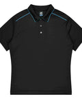 Aussie Pacific Currumbin Men's Polo Shirt 1320  Aussie Pacific BLACK/CYAN S 