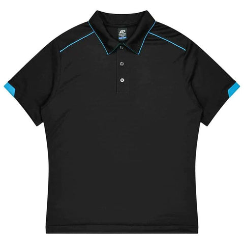 Aussie Pacific Currumbin Men's Polo Shirt 1320  Aussie Pacific BLACK/CYAN S 