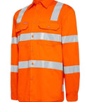 Hard Yakka Taped X Back Hi Vis Work Shirt Y04275 Work Wear Hard Yakka Orange (ORA) S 