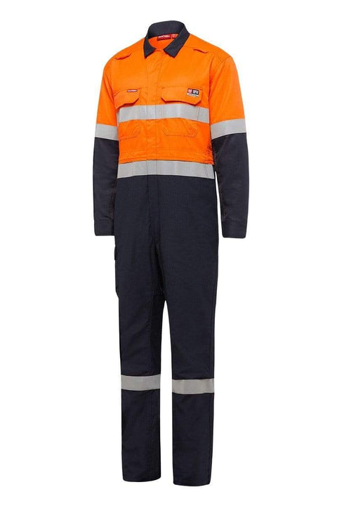 Hard Yakka Work Wear Orange/Navy / 77R Hard Yakka FR 2T COVERALL TAPE Y00055