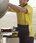 Hard Yakka Koolgear Hi Vis Vented Shirt Y07559 Work Wear Hard Yakka   