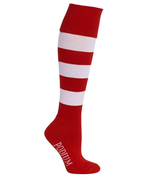 Jb's Wear Active Wear Red/White / 2-7 JB'S Sports Socks 7PSS