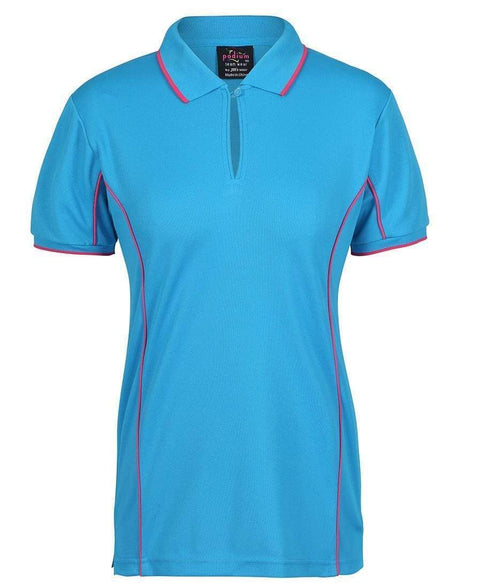 Jb's Wear Casual Wear Aqua/Hot Pink / 8 JB'S Women’s Piping Polo 7LPI