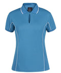 Jb's Wear Casual Wear Aqua/White / 8 JB'S Women’s Piping Polo 7LPI