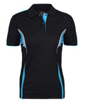 Jb's Wear Casual Wear Black/Aqua/Grey / 8 JB'S Women’s Cool Polo 7COP1