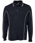 Jb's Wear Casual Wear Navy/White / 12 JB'S Long Sleeve Piping Polo 7PIPL