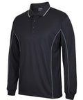 JB'S Wear Casual Wear Black/Grey / 2XS JB'S podium l/sleeve piping polo 7PIPL