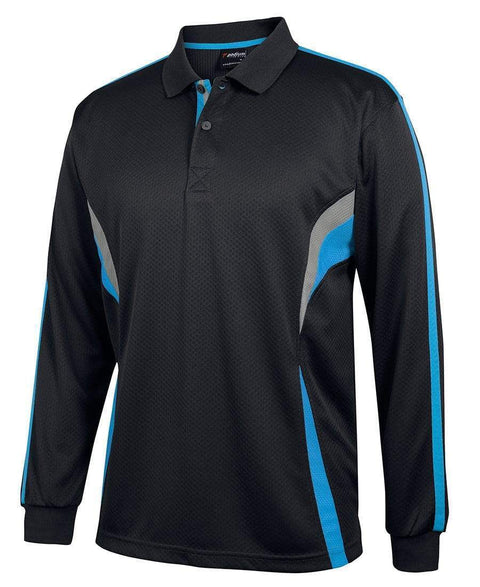 JB'S Wear Casual Wear Black/Aqua/Grey / 2XS JB'S podium long sleeve cool polo 7CLP