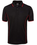 Jb's Wear Casual Wear Black/Red / S JB'S Short Sleeve Piping Polo 7PIP