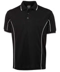 Jb's Wear Casual Wear Black/White / S JB'S Short Sleeve Piping Polo 7PIP