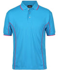 Jb's Wear Casual Wear Aqua/Hot Pink / S JB'S Short Sleeve Piping Polo 7PIP