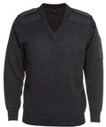 Jb's Wear Corporate Wear Charcoal / S JB'S Knitted Epaulette Jumper 6EJ