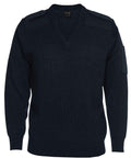 Jb's Wear Corporate Wear Navy / S JB'S Knitted Epaulette Jumper 6EJ