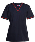 JB'S Women’s Contrast Scrubs Top 4SCT1 Health & Beauty Jb's Wear Navy/Red 6 