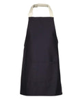 JB'S Wear Hospitality & Chefwear Black/Cream / 65x71 Jb's Apron With Colour Straps 5ACS