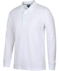 Jb's Wear White / 2XS JB'S pique polo long sleeve S2ML