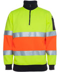 Jb's Wear Work Wear Lime/Orange / 5XL JB'S Hi-Vis 1/2 Zip Fleecy Sweat 6HZFS