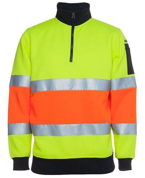 Jb's Wear Work Wear Lime/Orange / 5XL JB'S Hi-Vis 1/2 Zip Fleecy Sweat 6HZFS