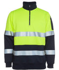 Jb's Wear Work Wear Lime/Navy / XS JB'S Hi-Vis 1/2 Zip Fleecy Sweat 6HZFS