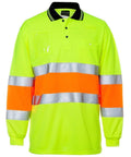 Jb's Wear Work Wear JB'S Hi-Vis Bio Motion Long Sleeve Polo with 3M tape 6QTDP