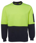 Jb's Wear Work Wear JB'S Hi-Vis Fleecy Crew 6HVCN