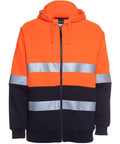 Jb's Wear Work Wear JB'S Hi-Vis Full Zip Fleecy Hoodie 6DNH