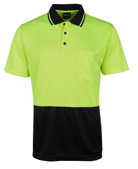 Jb's Wear Work Wear JB'S Hi-Vis Jacquard Non Cuff Polo 6HJNC