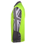 JB's Hi vis long sleeve Southern Cross polo 6HSCL Metro Workwear.