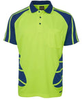 JB'S Hi-Vis Short Sleeve Spider Polo 6HSP Work Wear Jb's Wear Lime/Royal XS 
