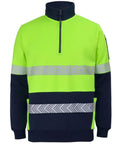 JB'S Wear Work Wear Jb's Hv 330g 1/2 Zip Segmented Tape Fleece 6DPS