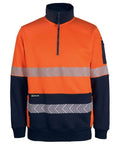 JB'S Wear Work Wear Jb's Hv 330g 1/2 Zip Segmented Tape Fleece 6DPS