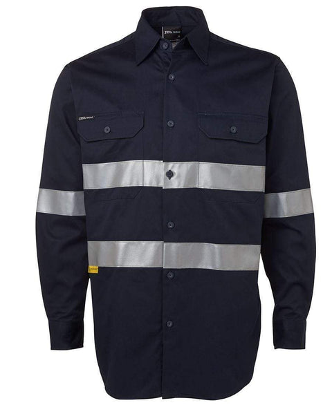 Jb's Wear Work Wear Navy / XS JB'S Long Sleeve Shirt with 3M Tape 6HDNL