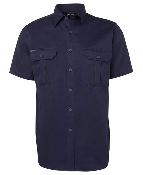 Jb's Wear Work Wear Navy / S JB'S Short Sleeve 190G Work Shirt 6WSS