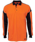 JB'S Hi-Vis Long Sleeve Arm Panel Polo 6AP4L.