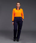 KingGee Women's HyperFreeze Spliced Long Sleeve Work Polo Shirt K44730 - Allsorts Workwear