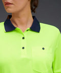 KingGee Women's HyperFreeze Spliced Long Sleeve Work Polo Shirt K44730 - Allsorts Workwear
