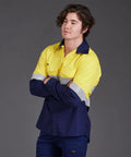 KingGee WorkCool 2 Hi Vis Reflective Long Sleeve Work Shirt K54880 - Allsorts Workwear