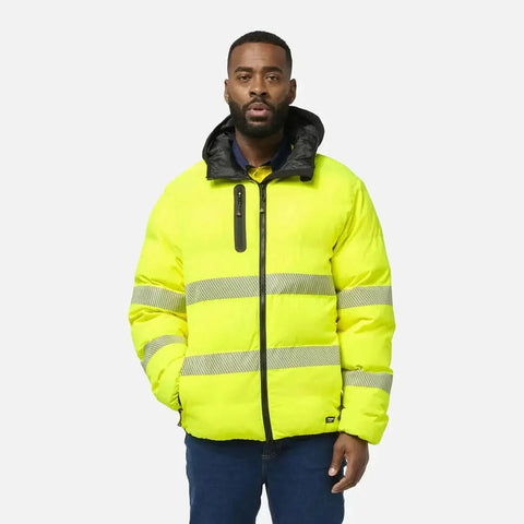 KingGee Hi Vis Biomotion Water Repellent Puffer Jacket K55011 