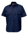 KingGee Work Wear Navy / 2XS KingGee Closed Front Drill Shirt S/S K04060