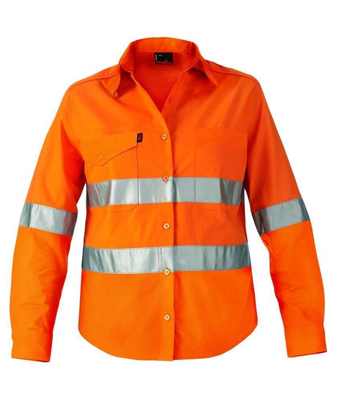 KingGee Work Wear Orange / 6 KingGee Workcool 2 Women's Reflective Shirt L/S K44545