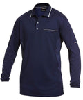 KingGee Work Wear Navy / S KingGee Workcool Hyperfreeze Polo L/S K69790